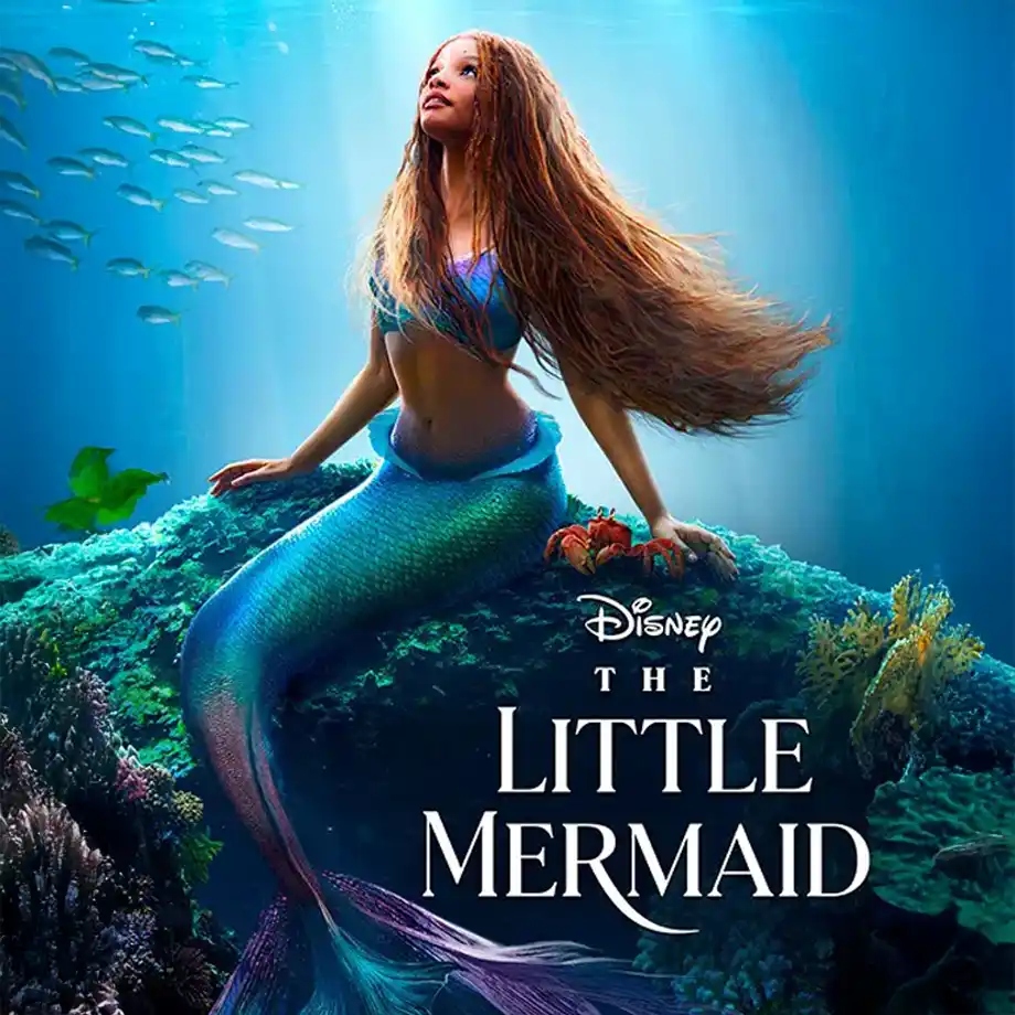 The cover image of The Little Mermaid, one of the best animated movies, showcasing the underwater adventure of Ariel. This live-action adaptation brings a beloved Disney classic to life with vibrant visuals, stunning performances, and heartwarming songs.