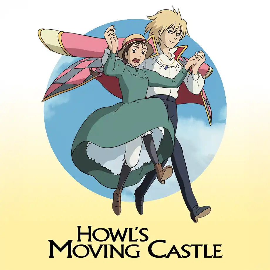 The enchanting cover image of Howl's Moving Castle, a Studio Ghibli classic showcasing a magical castle and its eccentric owner, Howl. A must-watch in the best animated movies category, blending fantasy, romance, and breathtaking animation.







