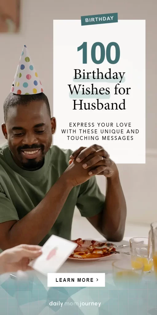 A loving husband wearing a party hat smiles while enjoying a birthday meal, with a heartfelt card being handed to him. Celebrate with the best birthday wishes for husband.