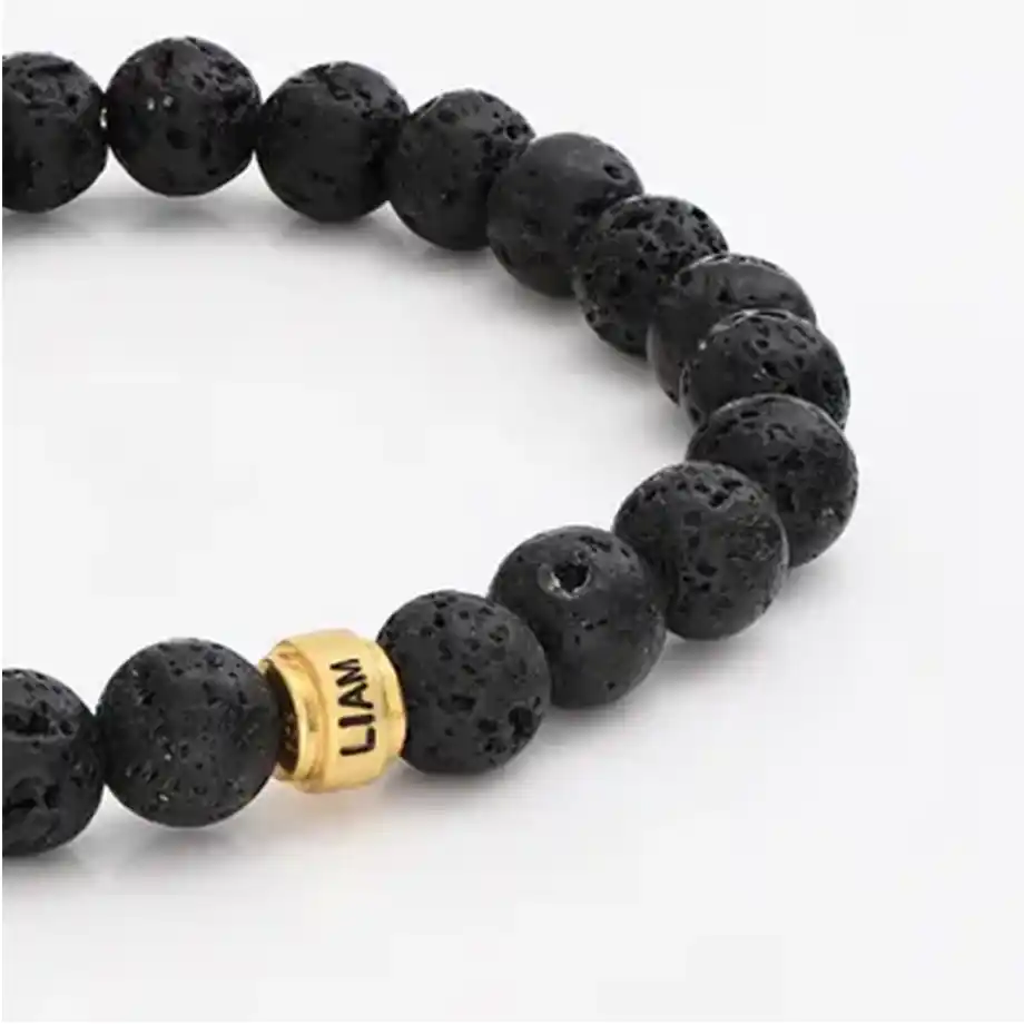 A unique lava bracelet, an ideal birthday gift for your son. Known for its grounding and calming properties, this stylish piece offers both fashion and positive energy.