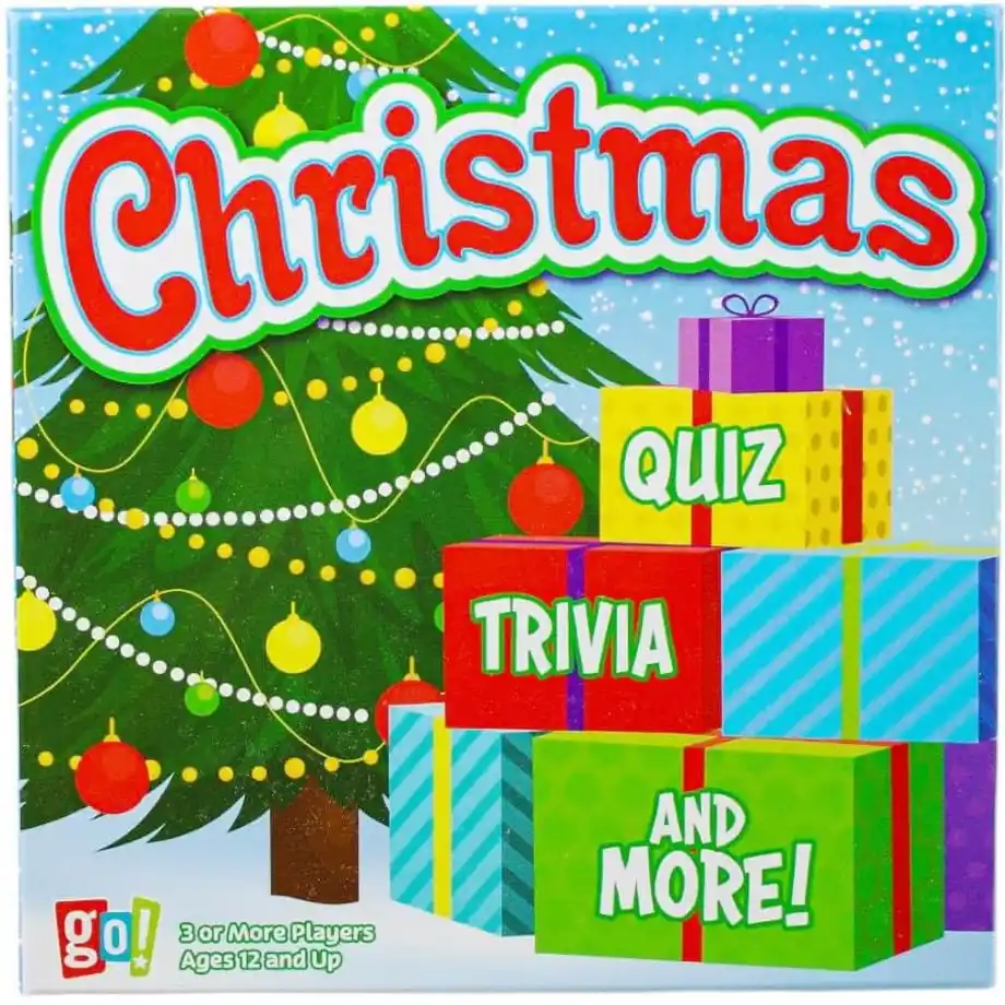 A Christmas Trivia Questions card game featuring holiday-themed challenges, perfect for family gatherings, Christmas parties, and spreading festive cheer.