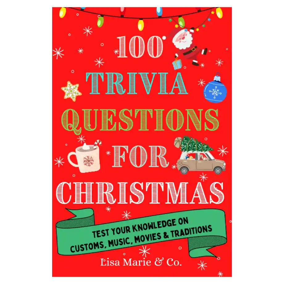 Box of 100 trivia questions focused on Christmas traditions, ideal for family fun, holiday gatherings, and testing your knowledge of festive customs. Perfect for adding excitement to your Christmas trivia questions collection.