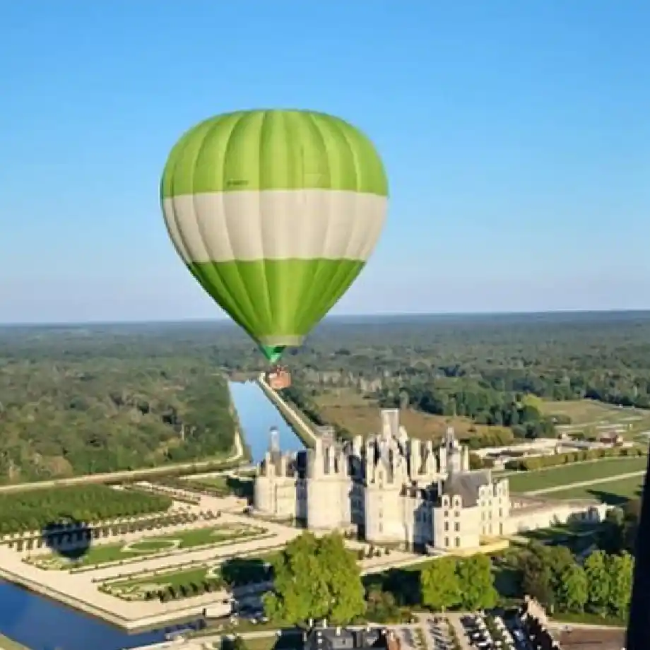 Soar above the stunning French countryside in a hot air balloon, an unforgettable first date idea for romance and adventure.