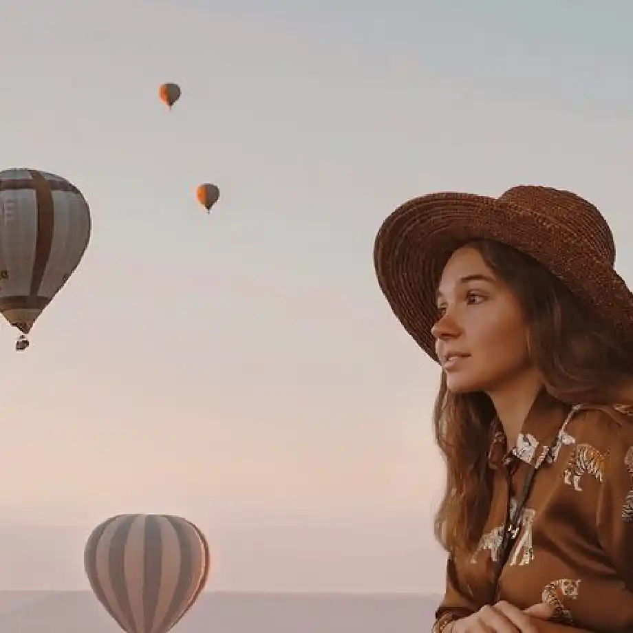 Float over the magical landscapes of Turkey on a hot air balloon ride, an extraordinary first date idea with breathtaking views