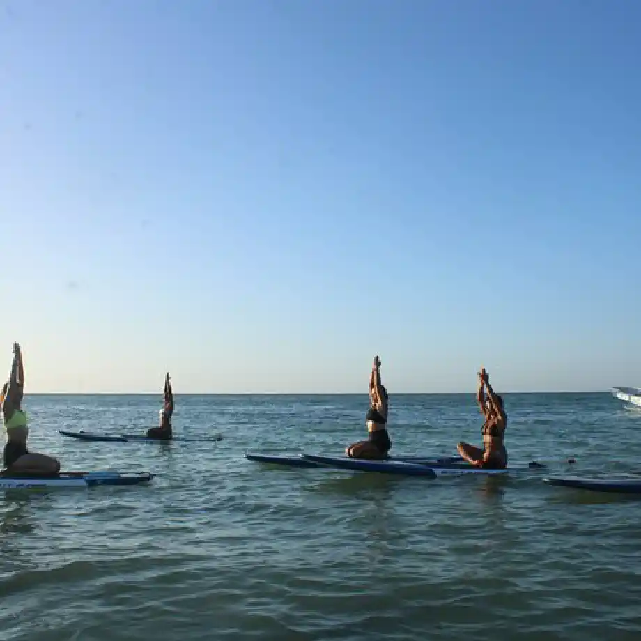 Relax and rejuvenate with a calming yoga class in Mexico, a refreshing and mindful first date idea for wellness enthusiasts.