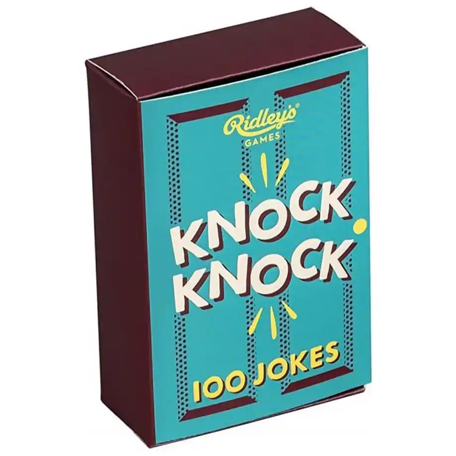 Ridley's Knock Knock Funny Jokes Cards featuring a collection of hilarious and family-friendly jokes that are perfect for game nights, parties, and kids' entertainment.