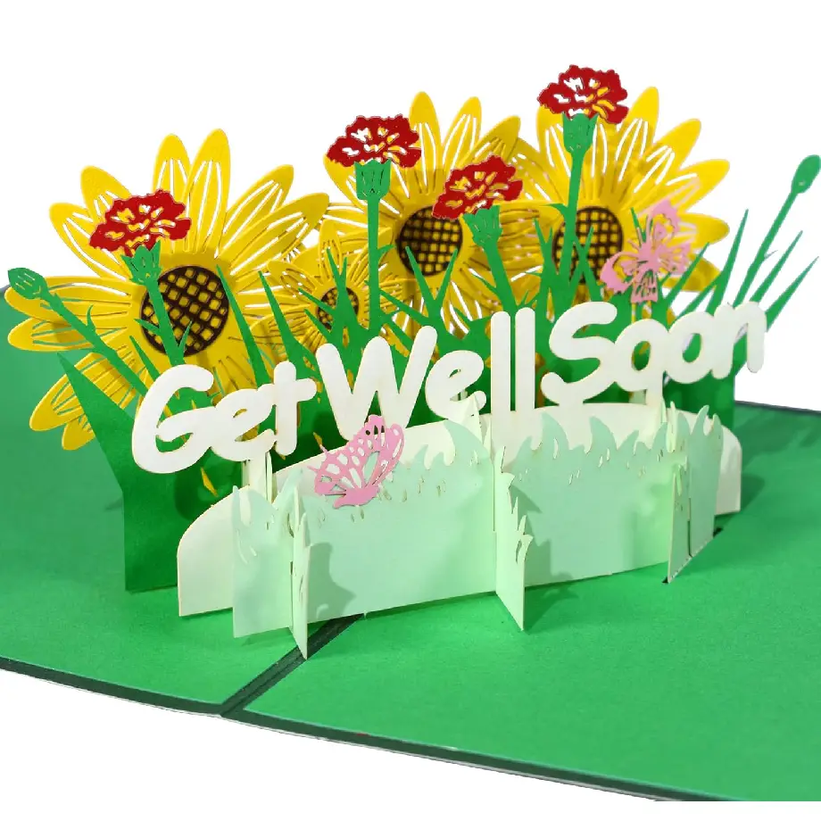 A thoughtful recovery card designed for colleagues, featuring a professional yet warm get well soon message to show care and support