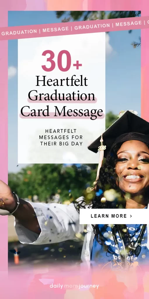 A smiling graduate throws confetti in the air, radiating happiness on her big day. Explore heartfelt graduation card messages to express your congratulations.