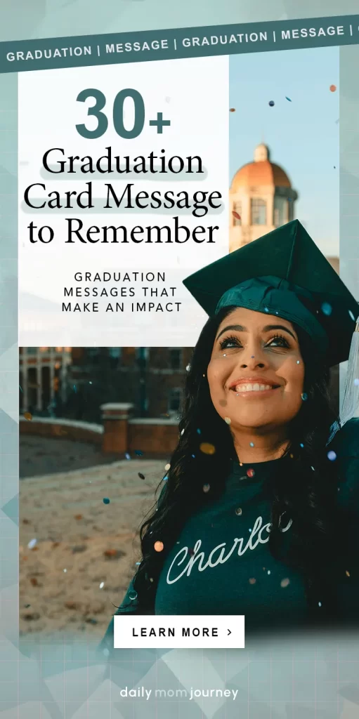 A beaming graduate looks up with excitement as confetti fills the air. Discover impactful graduation card messages to make their day extra special.