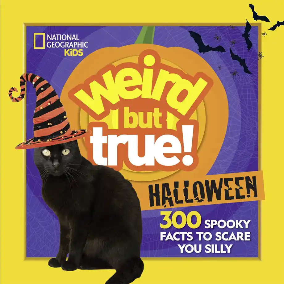 Cover of "Weird But True Halloween: Spooky Facts and Halloween Jokes" by National Geographic Kids. A vibrant, fun-filled book featuring bizarre facts, spooky trivia, and hilarious Halloween jokes perfect for kids and families.