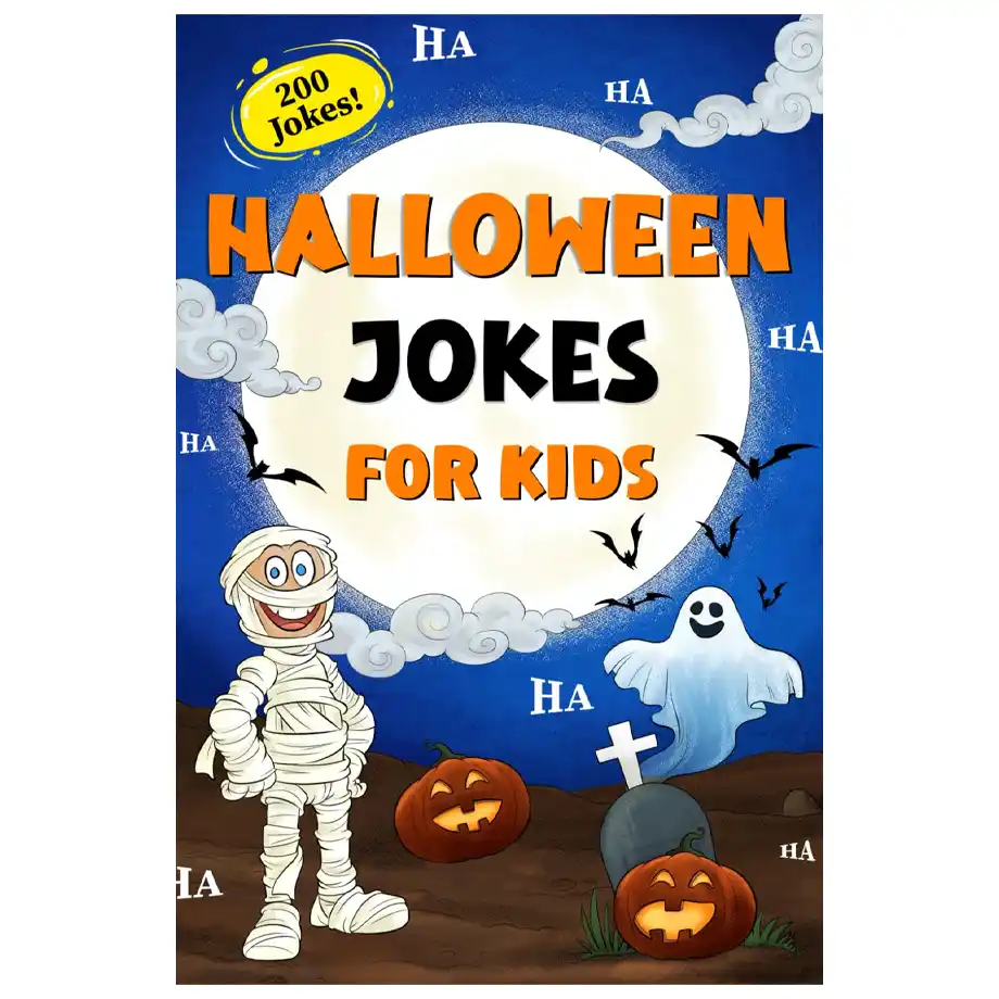 Cover of "Halloween Jokes for Kids: Hilarious Knock-Knocks and Giggles" featuring spooky-themed jokes, funny riddles, and classic Halloween humor. A perfect book to bring laughter and Halloween jokes to kids and families.







