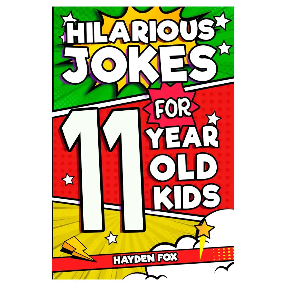 Cover of 'Hilarious Jokes for 8-Year-Old Kids,' a colorful and engaging joke book packed with laugh-out-loud knock knock jokes and witty humor, perfect for kids and families to enjoy together.