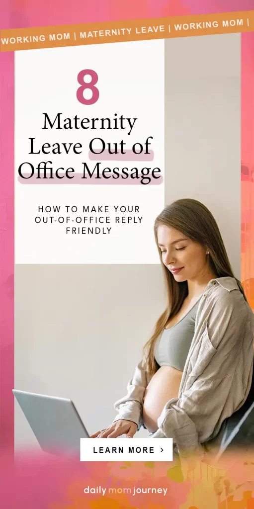 A mother holding her baby while working on a laptop, showcasing tips for writing a practical and considerate maternity out of office message.