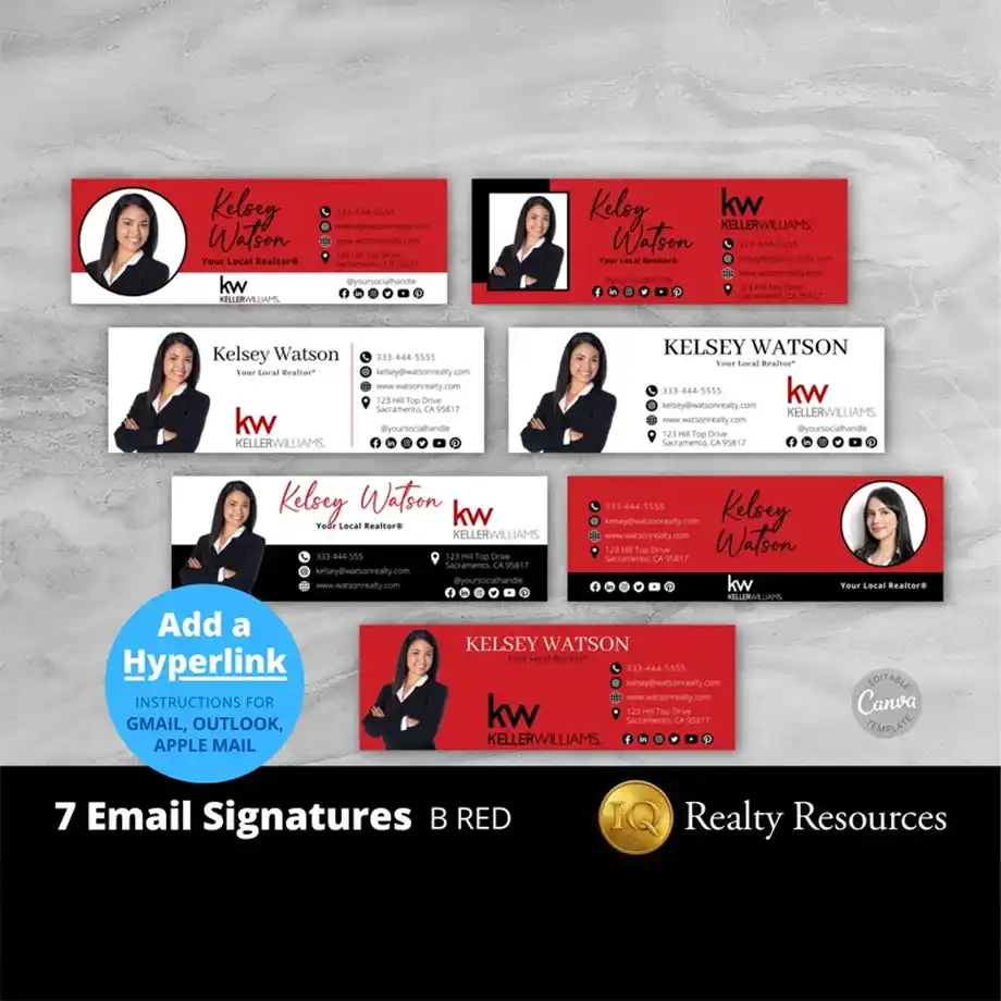 A versatile email signature template bundle featuring 7 professionally designed layouts. Perfect for Gmail, Outlook, and other email platforms, this bundle allows you to include personalized contact details, logos, and social media links. Ideal for creating a professional maternity leave out of office message to keep clients informed during your leave. Available for instant download on Etsy.