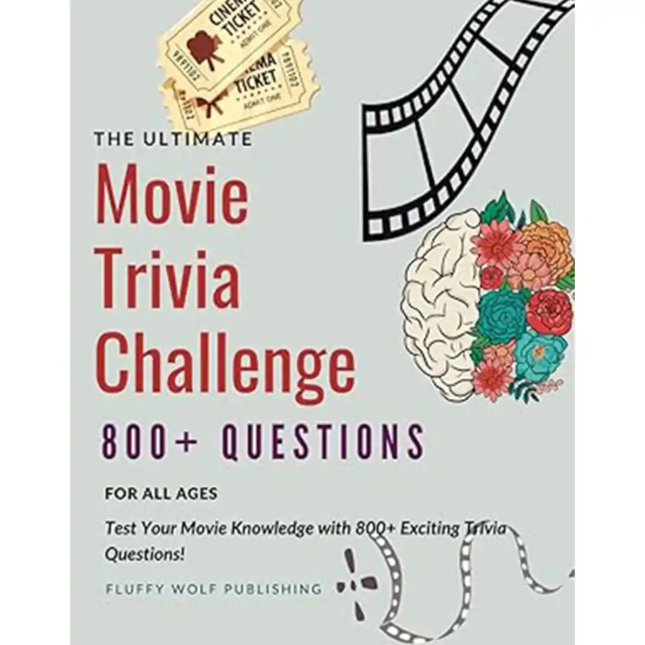 An exciting image featuring a bold Ultimate Movie Trivia Challenge banner, with a backdrop of film reels, movie tickets, and popcorn. Perfect for testing your knowledge with challenging Movie Trivia Questions!