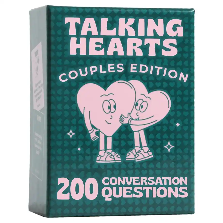 Talking Hearts couple’s card game, designed for meaningful conversations with creative and fun questions to ask your boyfriend.