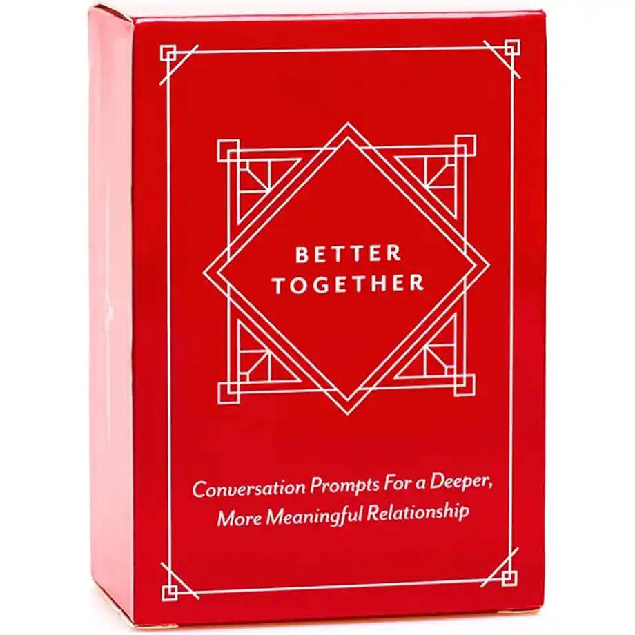 A colorful image of Couple Questions Card Games, featuring a deck of cards with thoughtful and fun prompts for partners. Designed to spark meaningful conversations, laughter, and deeper connections.