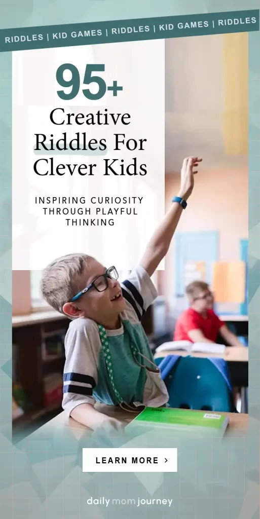 A cheerful classroom setting with a boy raising his hand, highlighting creative riddles for kids to inspire curiosity and learning.