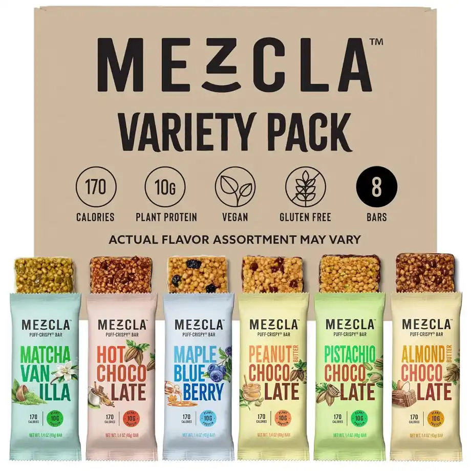 Mezcla Vegan Plant Protein Bars – A delicious and nutritious snack pack, perfect as a thoughtful stocking stuffer for your husband, offering plant-based protein and great taste.