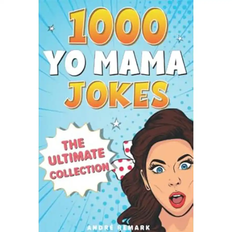 A lively and colorful design showcasing a variety of jokes, with laughing cartoon characters and playful speech bubbles. The cheerful style captures the fun and humor of a massive collection of 1000 jokes.