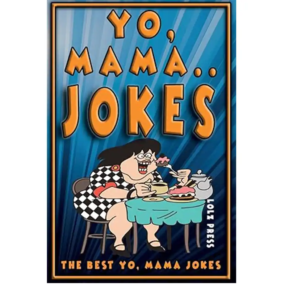 A cheerful illustration featuring a laughing cartoon character and a speech bubble with a clever and funny joke. The colorful, playful design emphasizes humor and lighthearted fun.