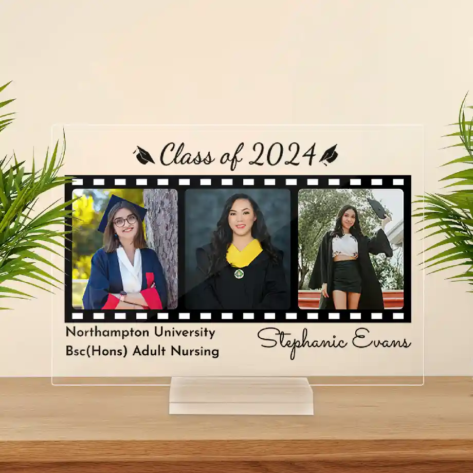 Personalized Graduation Gifts with Inspirational Graduation Quotes – Custom Graduation Photo Plaque for Her and Him, Perfect for PhD Graduation Gifts.