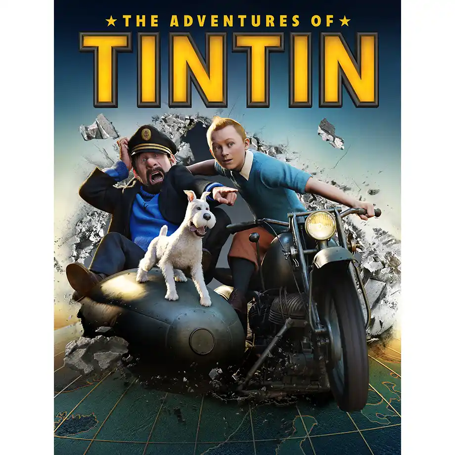 The image from The Adventure of Tintin shows Tintin and his dog Snowy on an action-packed quest. A must-watch in the Best Kid Movies category for adventure lovers!