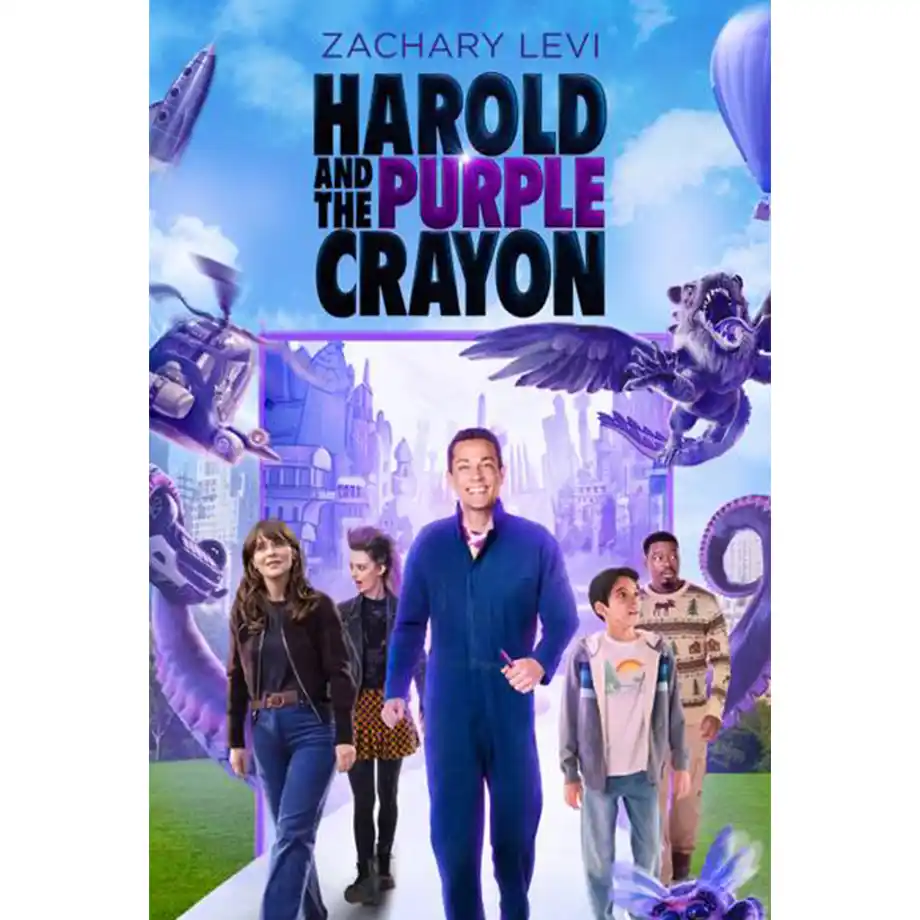 The image from Harold and the Purple Crayon shows a young boy using his magical crayon to create a world of adventure. A creative and imaginative tale in the Best Kid Movies category!