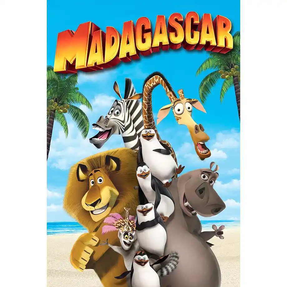 The image from Madagascar features a group of zoo animals on a wild adventure after landing in the jungle. A fun-filled journey in the Best Kid Movies category!