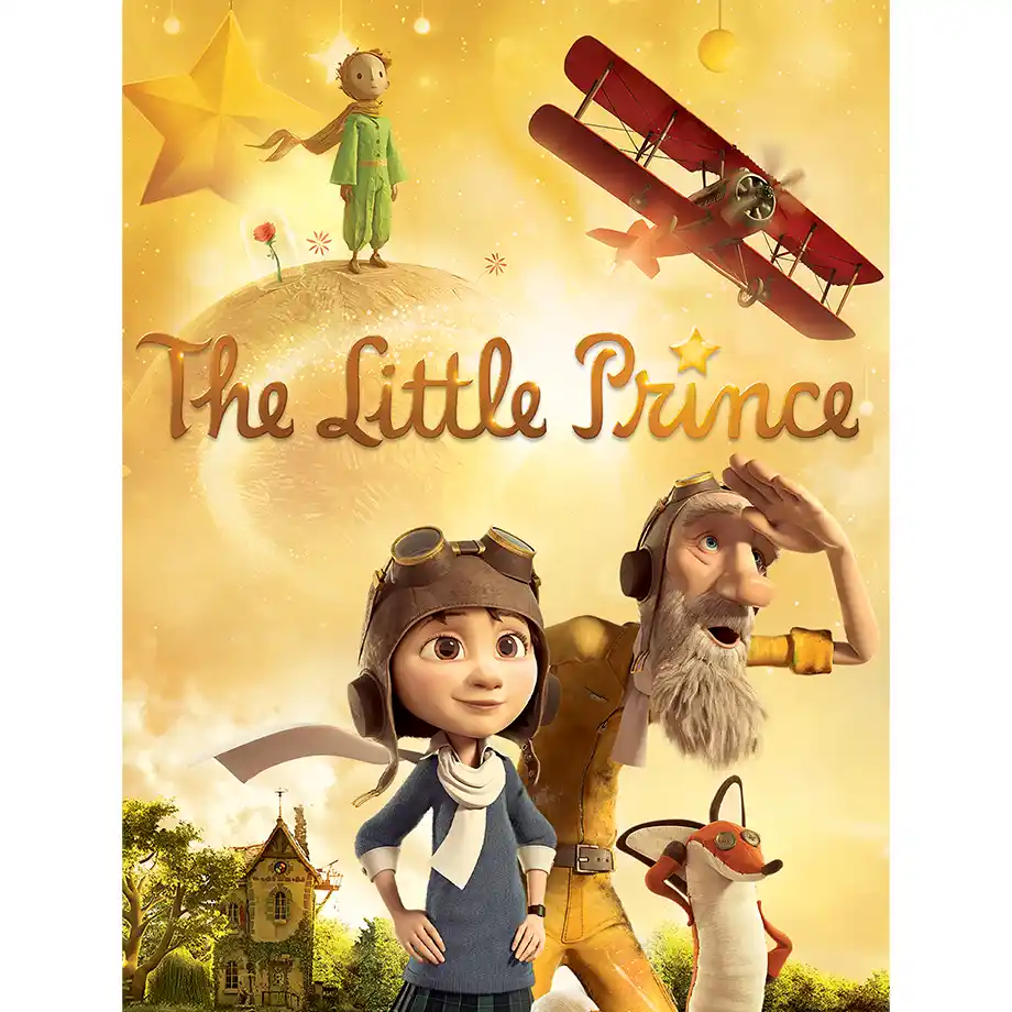 The image from The Little Prince shows a young girl discovering the magical story of a prince from a distant planet. A beautifully animated tale in the Best Kid Movies category!