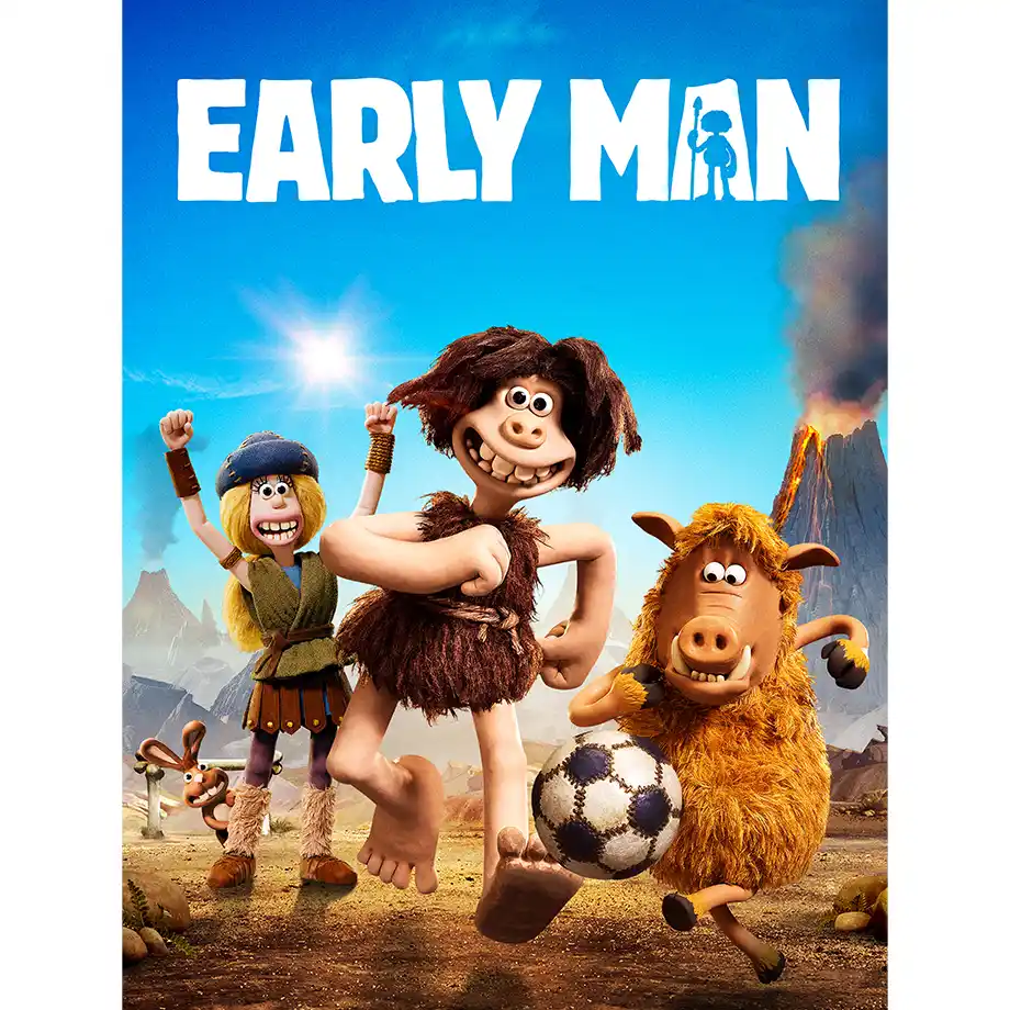 The image from Early Man features a brave caveman and his tribe facing off in a prehistoric adventure. A fun and exciting story in the Best Kid Movies category!