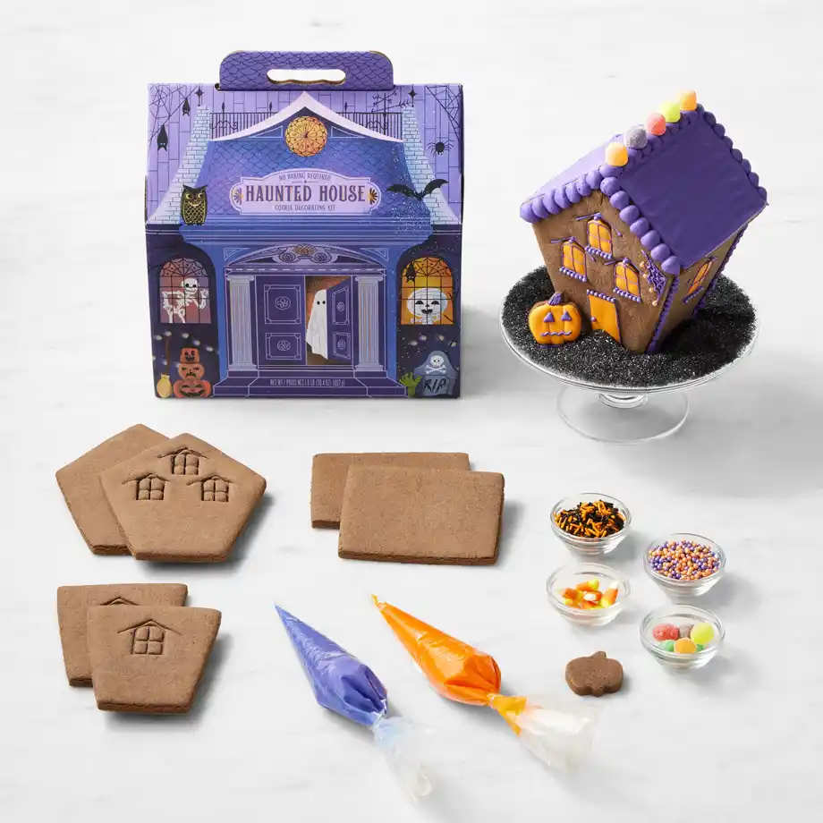 A creative DIY Halloween Haunted House Kit, perfect for adding a hands-on, spooky touch to a Halloween boo basket. Build, decorate, and enjoy some frightful family fun!