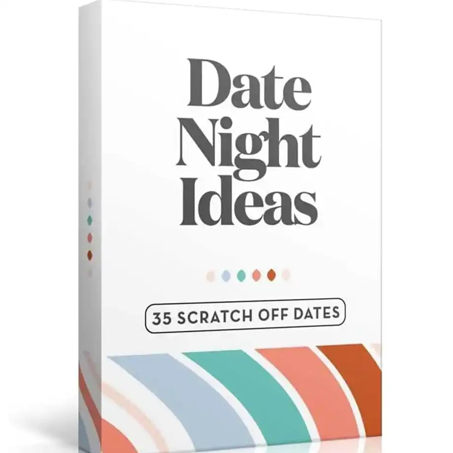 A fun and interactive image showcasing a date ideas card game, featuring creative and romantic activities for couples. Perfect for those looking for cheap date ideas with an element of surprise.