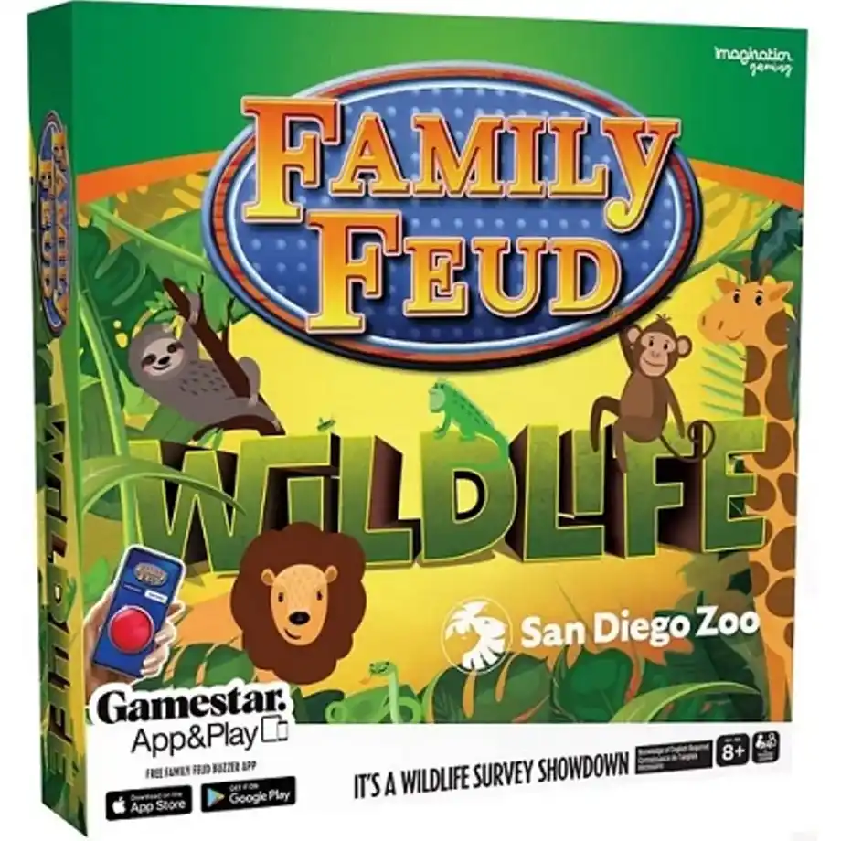 An exciting Imagination Gaming Family Feud where players answer creative and fun questions with their teammates. Laughter fills the room as they compete to guess the top answers in this imaginative version of the classic game.