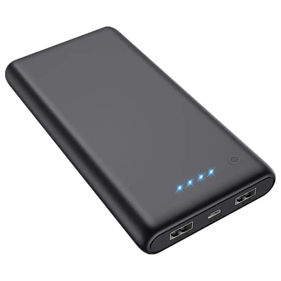 A high-capacity 25800mAh portable charger power bank with dual output for fast charging. Features a 4-LED indicator and compatibility with iPhone 16/15/14/13/12, Samsung, and other Android devices. A useful and versatile option for white elephant gift ideas, perfect for travel or everyday use.