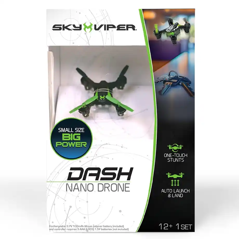 The Sky Viper Dash Nano Drone is a compact, easy-to-fly drone perfect for beginners, making it an exciting choice for white elephant gift ideas.