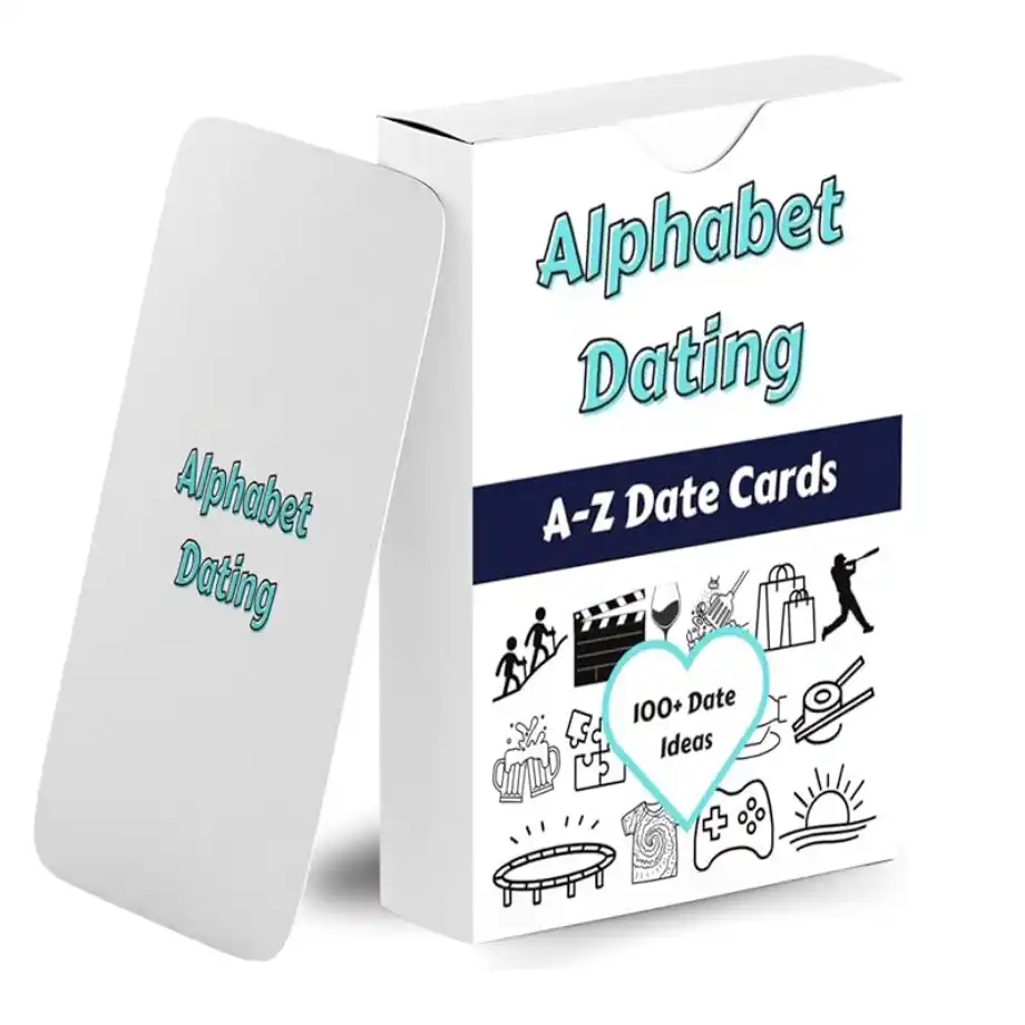 "Alphabet Dating Cards" – a set of 100+ creative and fun dating ideas, perfect for enhancing your alphabet dating experience and creating memorable moments.