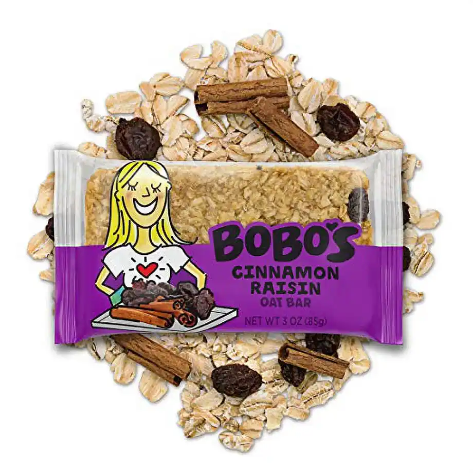 Cinnamon raisin oat bar, a delicious and fiber-packed option for healthy snacks for kids, offering a perfect balance of sweetness and nourishment.