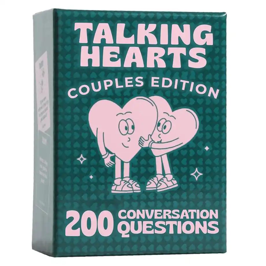 Talking hearts conversation Cards – a couple card game designed to spark engaging discussions and deepen connections between partners.