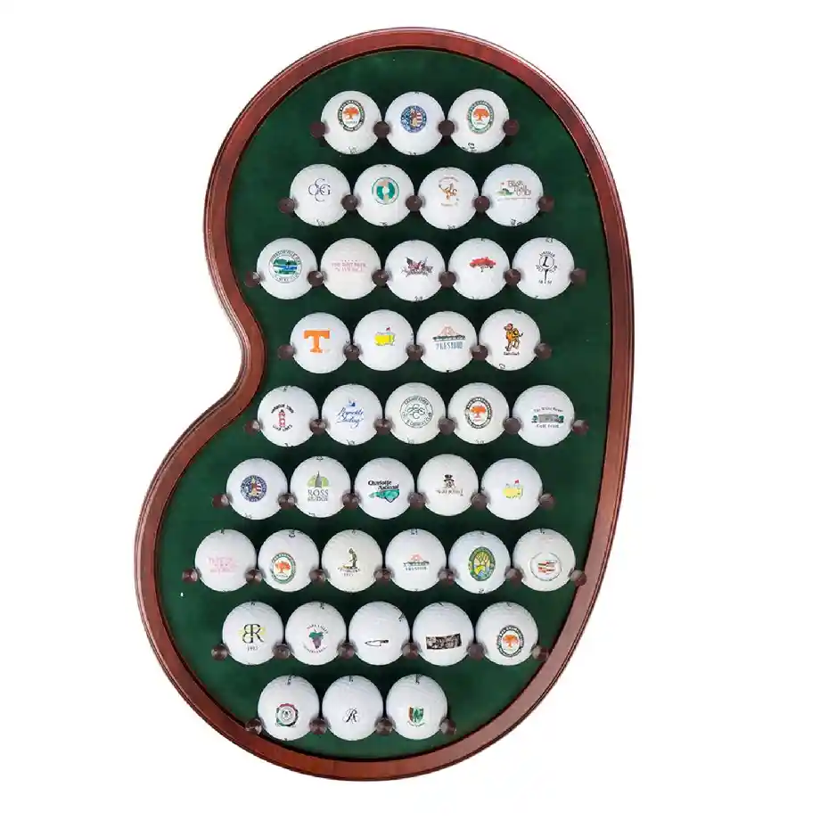 Showcase a golfer’s prized collection with this Golf Ball Display Rack, designed in a putting green shape with two color options—perfect for home or office decor and a great golf gift idea.