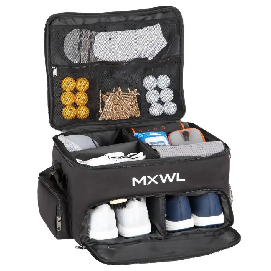 Durable and spacious Heavy Duty Golf Travel Bag with multiple compartments, perfect for golf gift ideas and carry-on approved for traveling golfers.