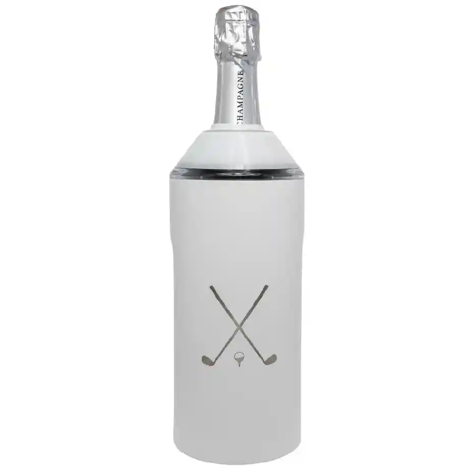 A sleek, limited edition golf-themed wine chiller designed to keep your favorite beverages cold for hours. The perfect blend of elegance and functionality, making it an ideal gift for golf lovers, wine enthusiasts, and special occasions like Father's Day, birthdays, or golf tournaments.