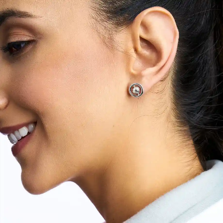 Stylish Hole in One earrings, a perfect golf gift idea for women, showcasing passion for golf with a versatile design for casual and golf-course outfits.