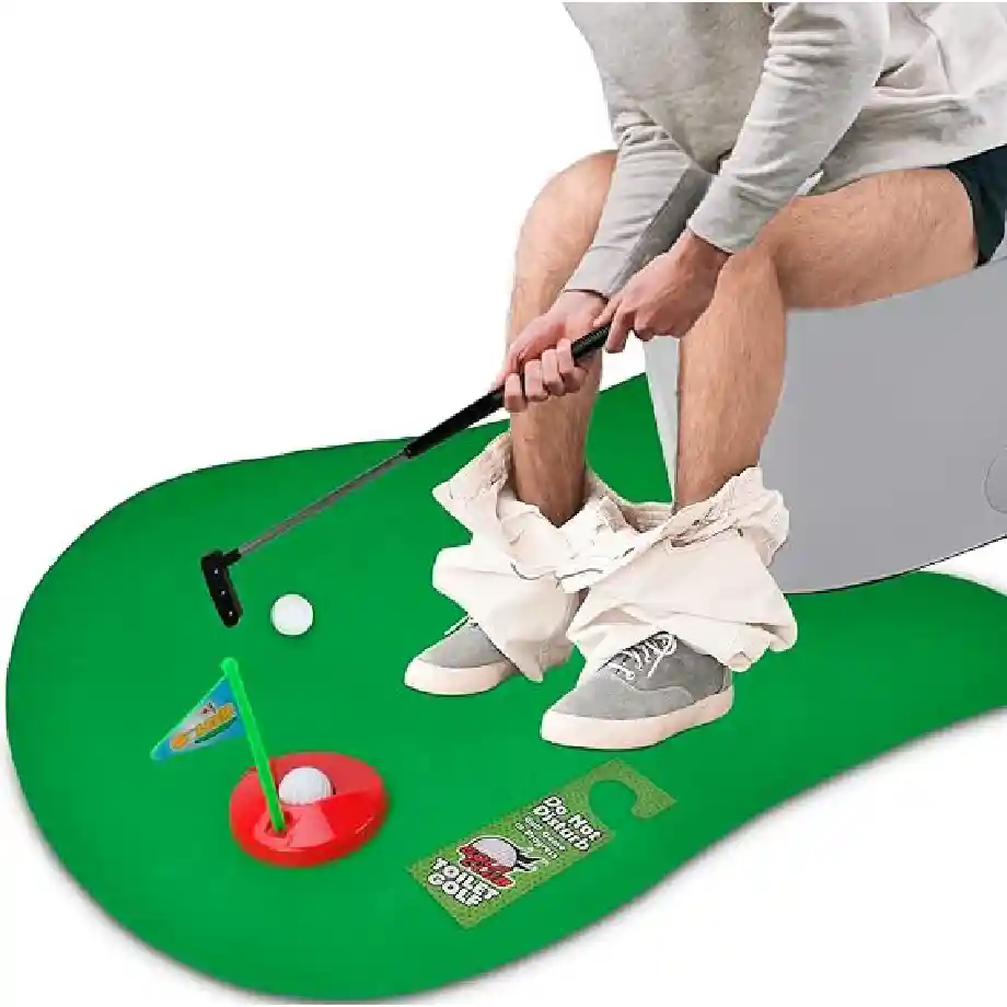 A hilarious mini golf toy designed as a fun gag gift for dads, husbands, and boyfriends. Perfect for Father's Day, birthdays, Christmas, or Valentine's Day, this novelty golf-themed game guarantees laughs and entertainment for any golf-loving man.