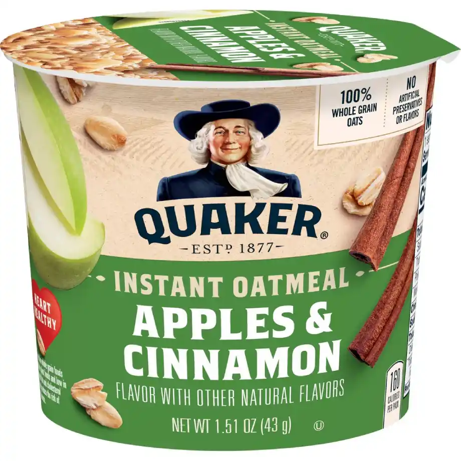 Instant oatmeal cups, a quick and healthy snack for kids, packed with whole grains and fiber to keep them full and energized.