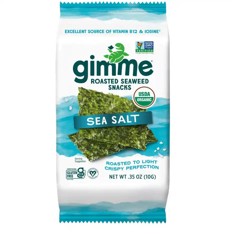 Roasted seaweed snacks, a low-calorie, crispy option for kids, providing a fun and healthy way to enjoy a snack rich in vitamins and minerals.