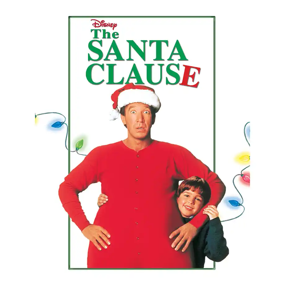 The image from The Santa Clause shows a man unexpectedly becoming Santa and learning the true magic of Christmas. A heartwarming holiday tale in the Best Kid Movies category!