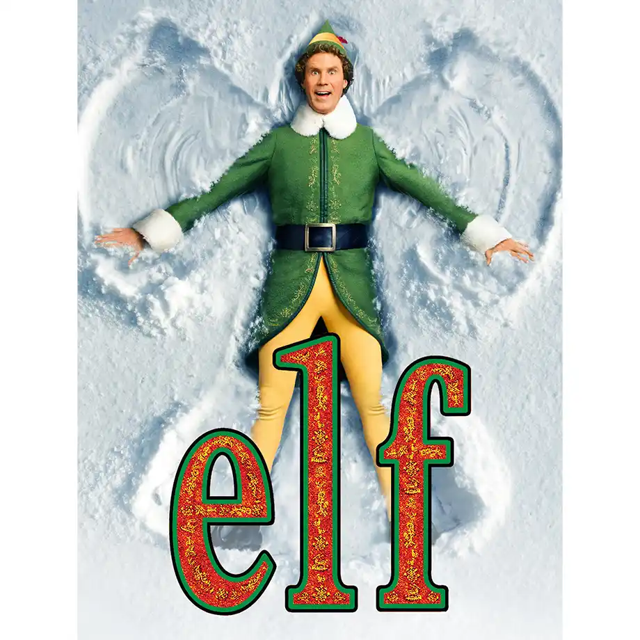 The image from Elf shows Buddy, a cheerful elf, spreading Christmas joy as he embarks on a journey to New York City. A hilarious and heartwarming tale in the Best Kid Movies category!