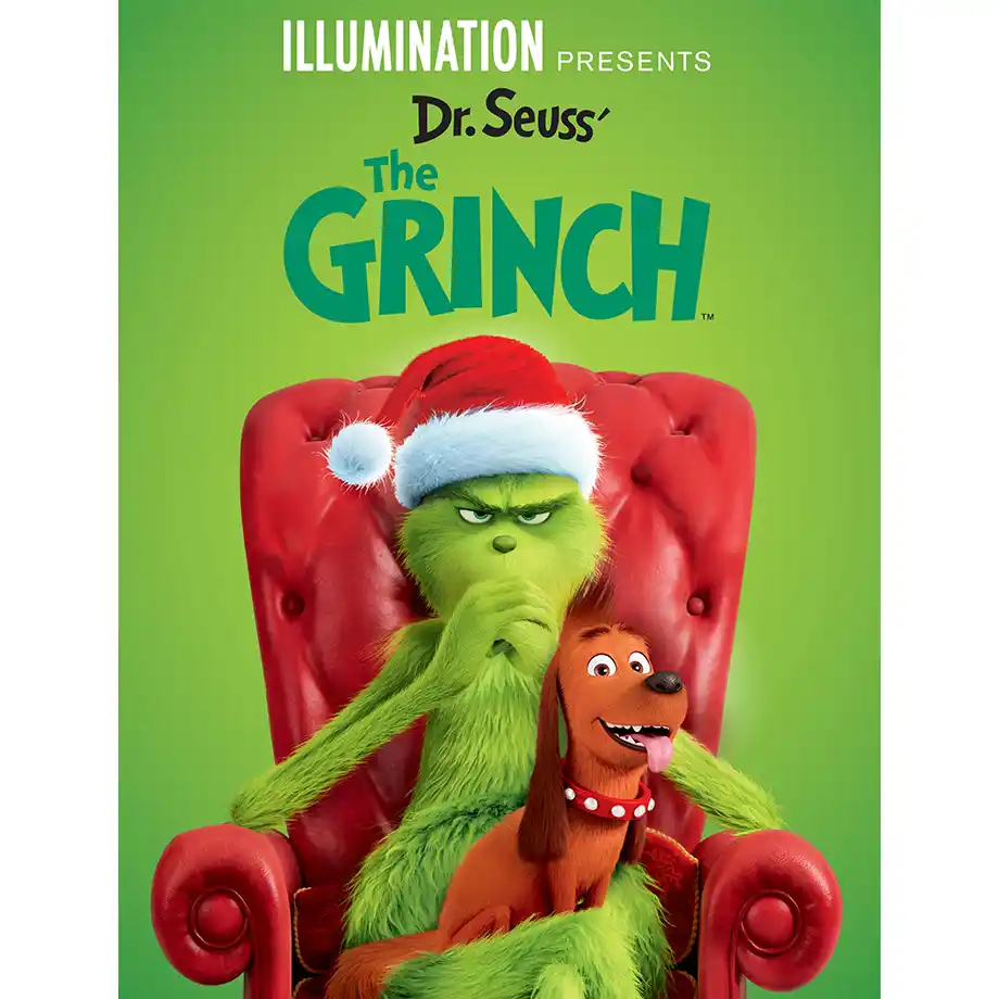 The image from The Grinch shows the grumpy green character plotting to steal Christmas before discovering the true holiday spirit. A festive and heartwarming story in the Best Kid Movies category!