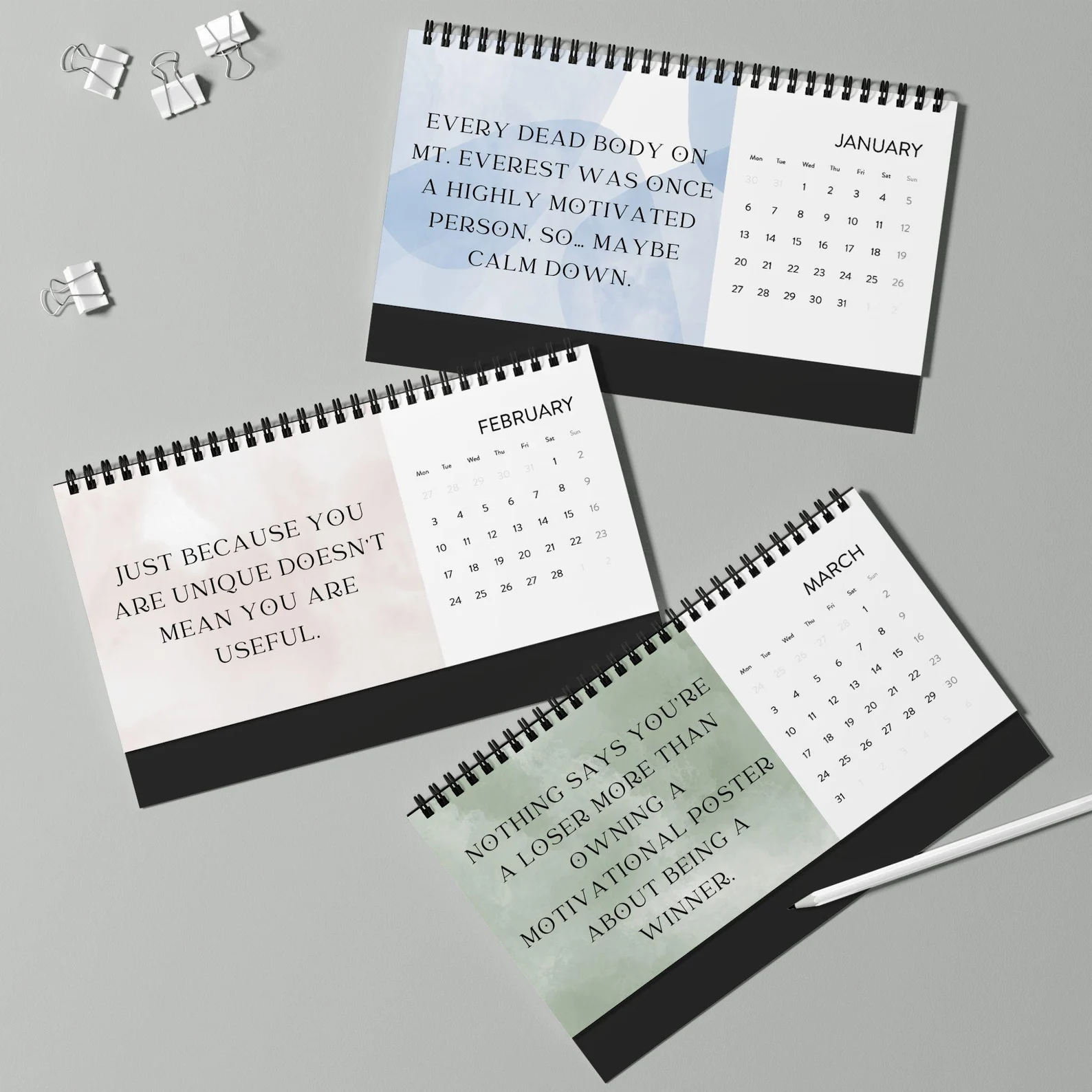 Sarcastic Funny 2025 Desk Calendar a perfect gift for coworkers who love good laugh